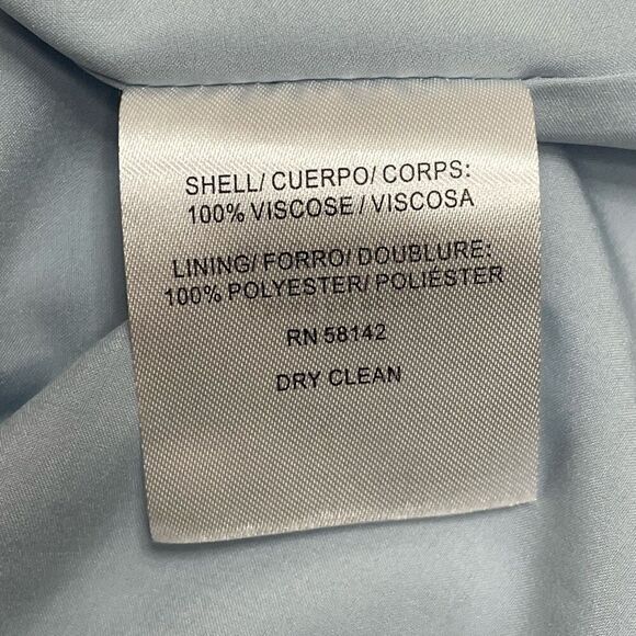 Gal Meets Glam Collection Button Front Surplice Dress Blue With White Stripes Si - Picture 12 of 14